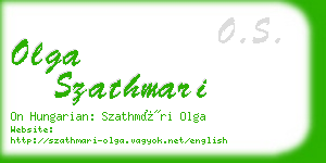 olga szathmari business card